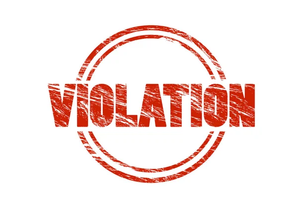 beyaz zemin üzerine kırmızı ihlali damgası 