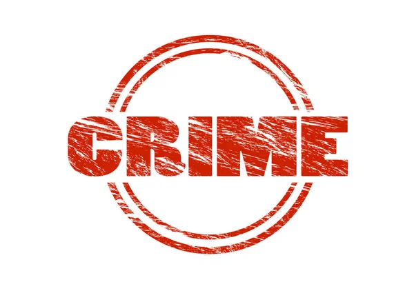 Crime Red Stamp White Background — Stock Photo, Image