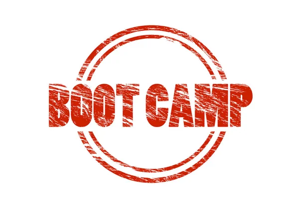 boot camp red stamp on white background