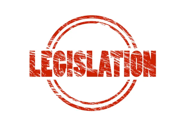 Legislation Red Stamp White Background — Stock Photo, Image