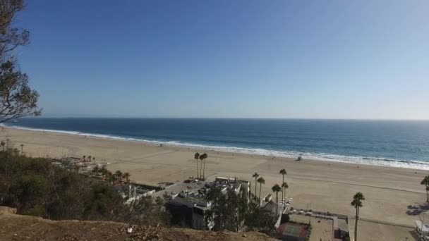 Vista del muelle de Santa Mónica al atardecer — Vídeo de stock
