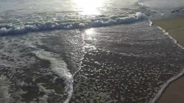 Ocean beach, Marina del Rey, Καλιφόρνια κατά τη διάρκεια του ηλιοβασιλέματος — Αρχείο Βίντεο