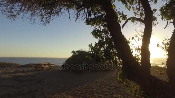 Uitzicht op de Oceaan en geologie, Malibu, Ca — Stockvideo