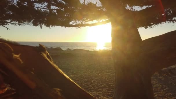 Vista y geología del océano, Malibú, CA — Vídeo de stock