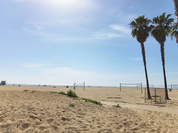 Volleyball courts on Venice Beach — Stock Photo, Image