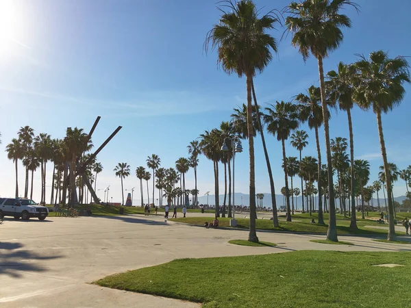 Venice Sahili, Santa Monica, Kaliforniya, ABD - 29 Şubat 2017: Venice Sahili, Santa Monica, Kaliforniya, ABD