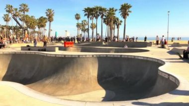 Venice Sahili, Santa Monica, Kaliforniya, ABD - 29 Şubat 2017: Venice Sahili, Santa Monica, Kaliforniya, ABD