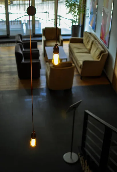 Interior lighting decor of restaurant