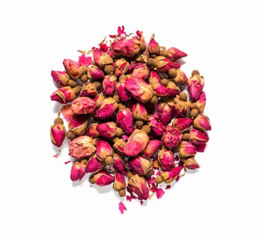 Beyaz bir arka plan üzerinde çay gül çiçek.