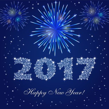 Yeni 2017 yıl havai fişek