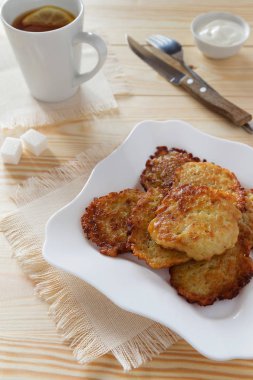 Çay ile patates pancakes