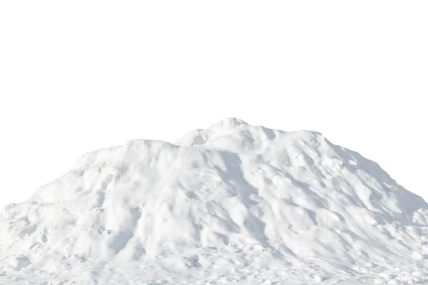 Beyaz arkaplanda beyaz kar yığını
