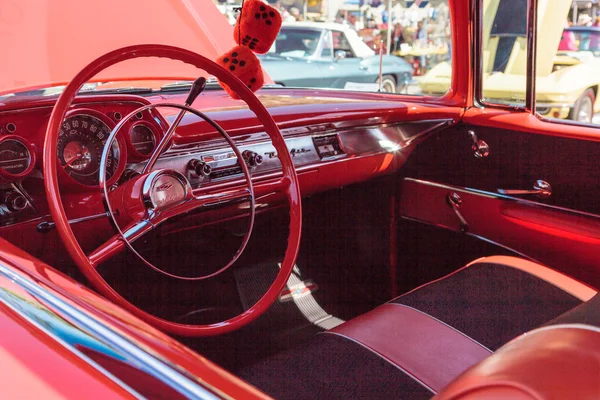 Red 1957 Chevrolet Bel Air 2 Door Hardtop — Stock Photo, Image