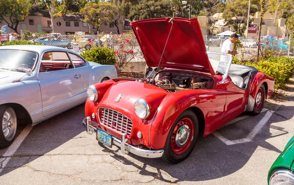 Rosso 1957 Triumph roadster — Foto Stock