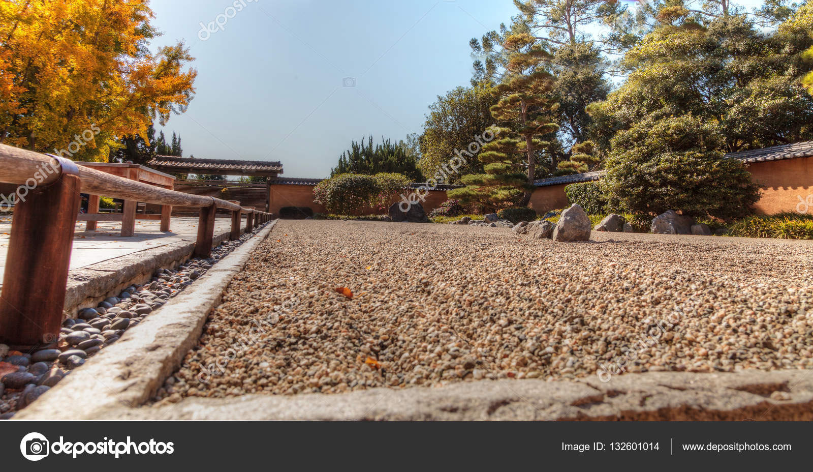 Japanese Garden Pebbles Zen Raked