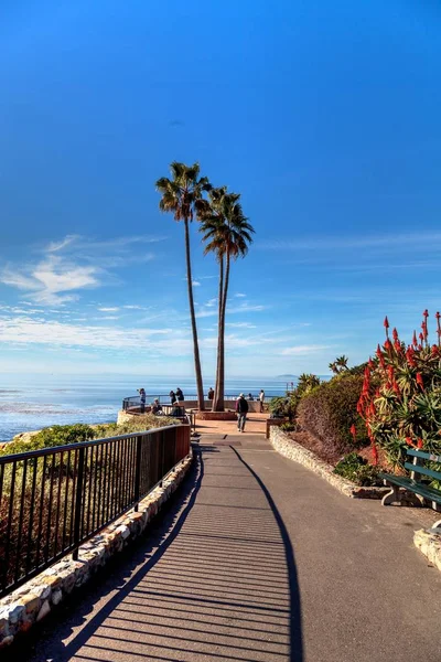 Passerella Heisler Park con vista sulle scogliere costiere di Laguna Beach — Foto Stock