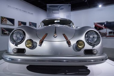 Silver 1957 Porsche 356A coupe