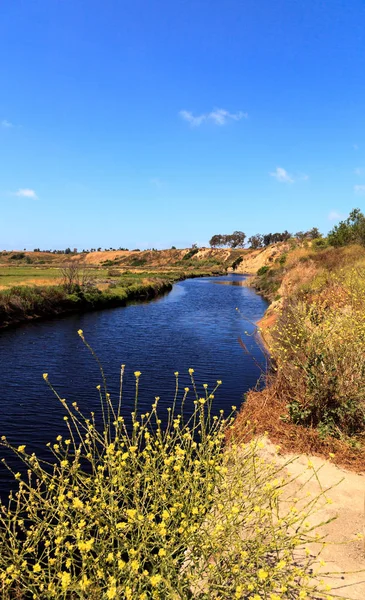 Upper Newport Bay přírodní rezervace pěší stezka větry podél m — Stock fotografie