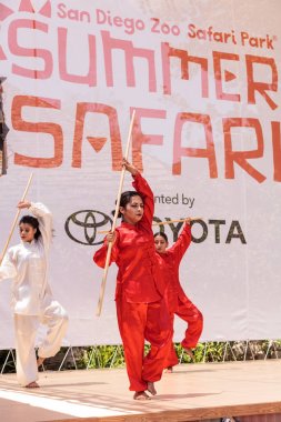 Çin dövüş sanatları gösteri San Diego Zo gerçekleştirilen