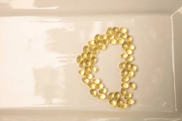 Liquid gold gel capsule of vitamin D
