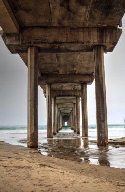 La Jolla içinde altında Scripps pier