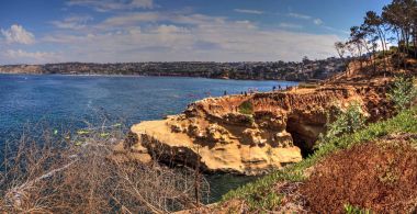 La Jolla Cove Güney Kaliforniya'nın sahil şeridi