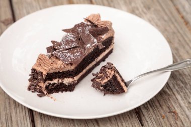 Paris kek nemli devils yiyecek çikolata kek denilen