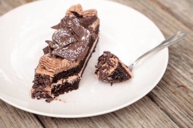 Paris kek nemli devils yiyecek çikolata kek denilen