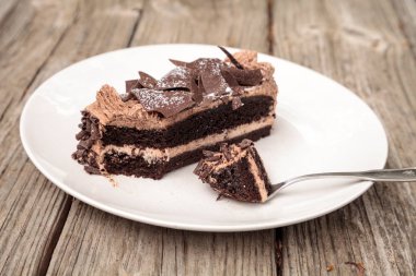 Paris kek nemli devils yiyecek çikolata kek denilen