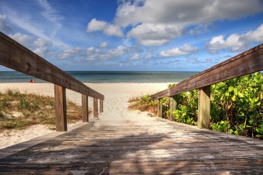 Naples Beach, Florida uzun pozlama sonbaharda