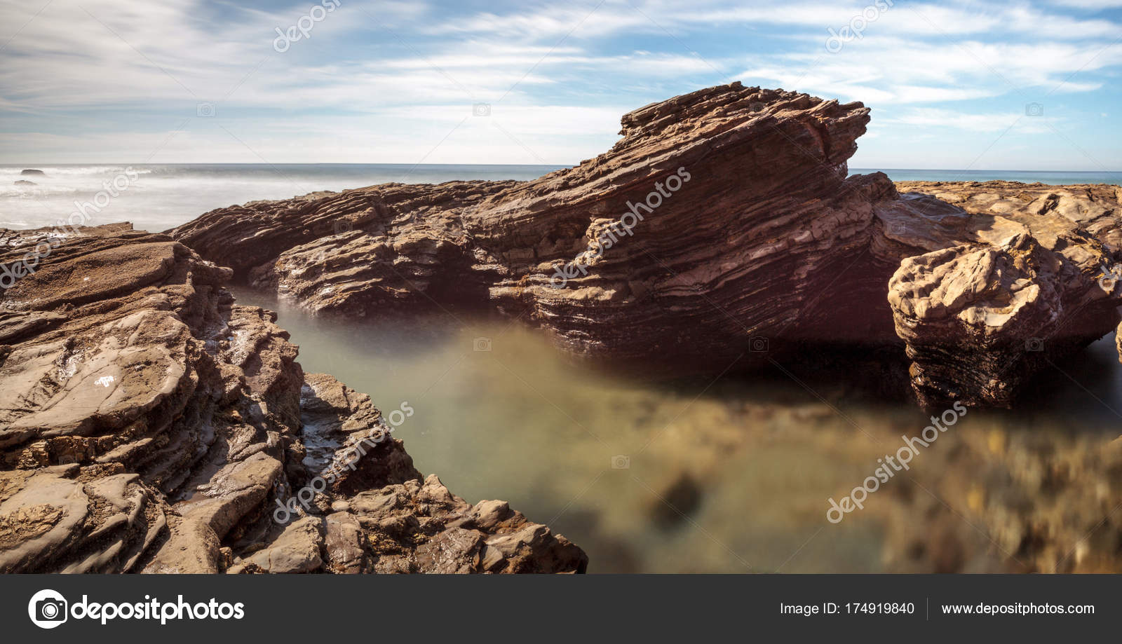 Minimalist Beach Cottage Rocky Shore With Beach Cottages Lining