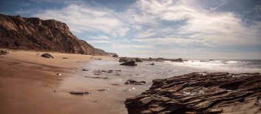 Kayalık sahil plaj evler Crystal Cove State Park b astar ile