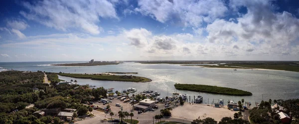 Vista aérea da costa de New Smyrna Beach e Ponce de Le — Fotografia de Stock