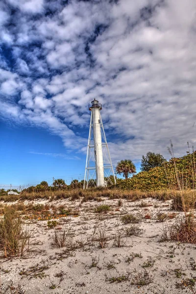 Gasparilla Island Lighthouse Boca Grande Beach em Boca Grande — Fotografia de Stock