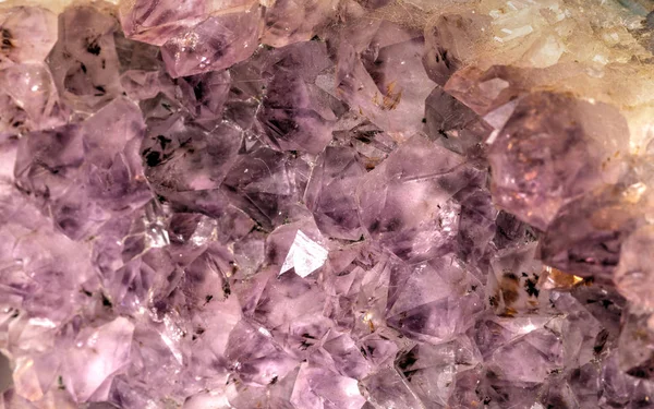 Purple Amethyst cluster géode quartz cristal — Photo