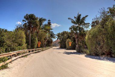 Road leading to the Lighthouse at Lighthouse Beach Park in Sanibel, Florida  clipart