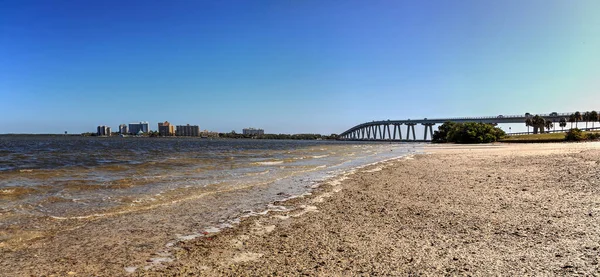 Most Sanibel Causeway Tle Causeway Islands Park Sanibel Florydzie — Zdjęcie stockowe