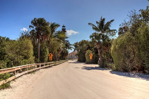 Väg Som Leder Till Fyren Vid Lighthouse Beach Park Sanibel — Stockfoto