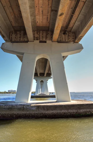 Bajo Puente Sanibel Causeway Causeway Islands Park Sanibel Florida — Foto de Stock