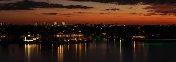 City Lights Factory Bay Marco Island Florida — Stock Photo, Image