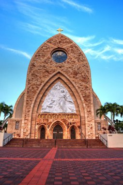 Ave Maria, Florida, ABD - 19 Nisan 2020: Ave Maria Üniversitesi kampüsündeki Ave Maria Parish Kilisesi.