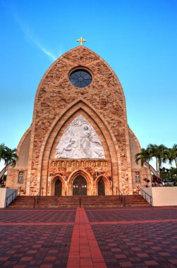 Ave Maria, Florida, ABD - 19 Nisan 2020: Ave Maria Üniversitesi kampüsündeki Ave Maria Parish Kilisesi.