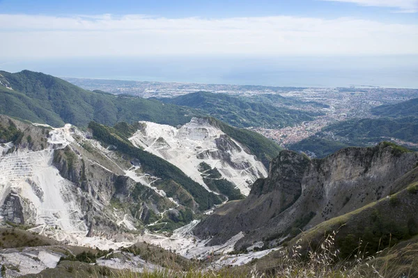 Vista Las Canteras Mármol Carrara — Foto de Stock