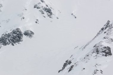 Tateyama Kurobe Alp Yolu ve güzel manzara Japonya 'daki Tateyama Japon Alpleri, Toyama.