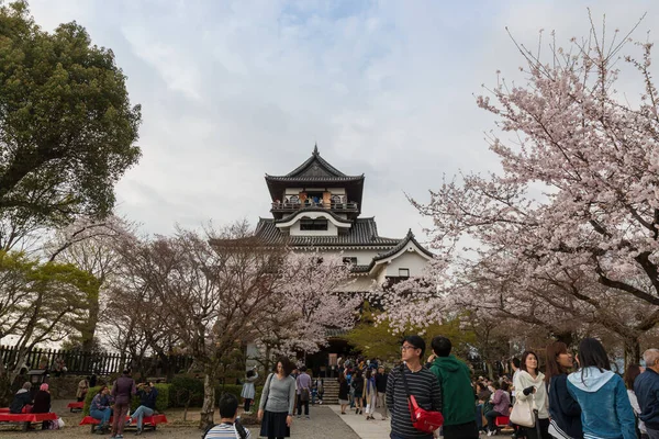 Inuyama Japán 2016 Április Inuyama Kastély Történelmi Épülete Tavasszal Gyönyörű — Stock Fotó