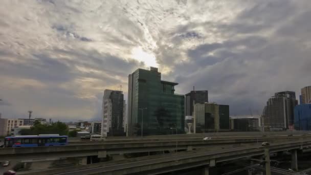 Time Lapse Σύννεφα Καταιγίδας Και Βροχερή Έρχονται Πάνω Μπανγκόκ Της — Αρχείο Βίντεο