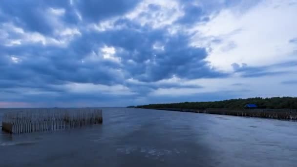 Timelapse Tramonto Bangpoo Thailandia Destinazione Viaggio Thailandia — Video Stock