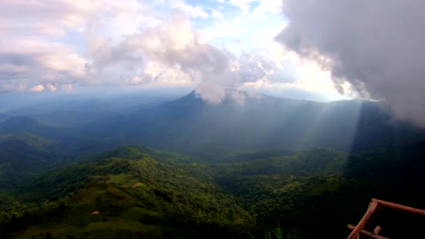 Природа Ландшафту Таїланді Insert View Landscape Mountain Phu Thap Boek — стокове відео