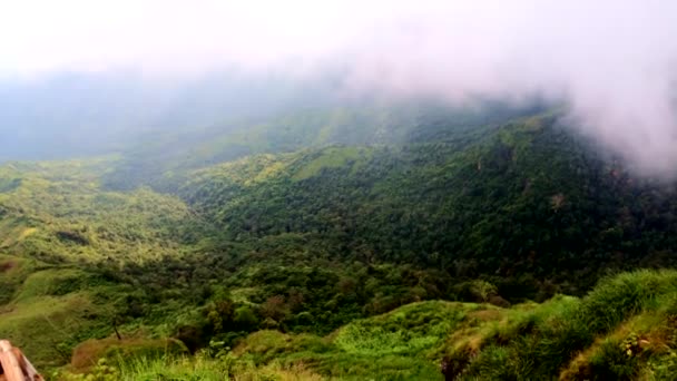 Landskap Natur Thailand Infoga Utsikt Landskap Över Berget Phu Thap — Stockvideo