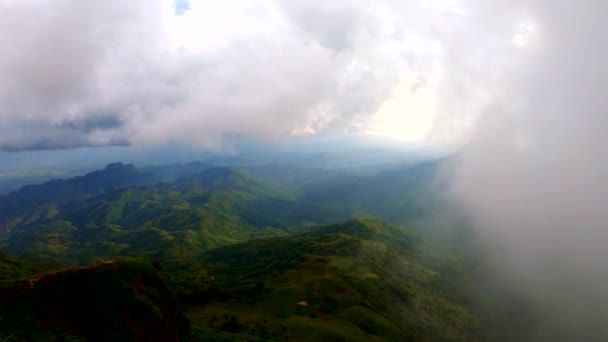 Krajobraz Natury Tajlandii Wstaw Widok Góry Phu Thap Boek Phetchabun — Wideo stockowe